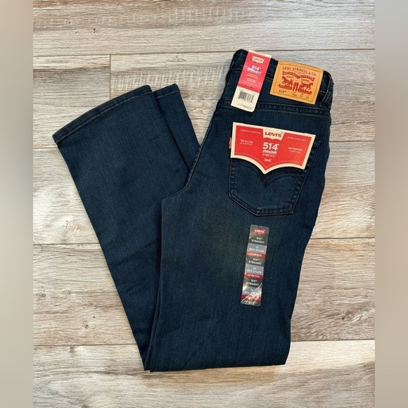 Levi’s~ Boys Youth 514 Straight Stretch Regular Fit Jeans 27x 29 New with‎ Tags - Picture 3 of 8